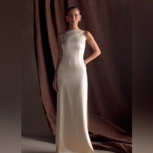 Meshki Violet
Sleeveless Satin Maxi Dress